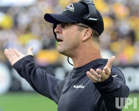 Photo: Ravens Head Coach John Harbaugh Reacts to Interception ...