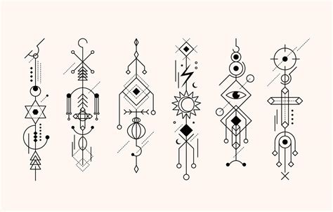 Abstract Geometric Minimalist Tattoo Pack 11008886 Vector Art at Vecteezy