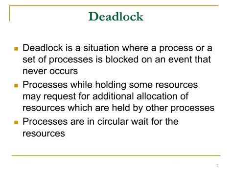 PPT - Deadlock PowerPoint Presentation, free download - ID:1483050