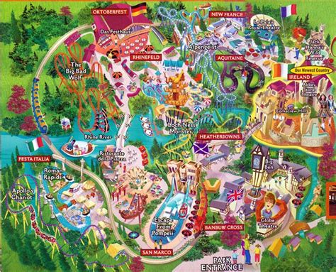 Theme Park Brochures Busch Gardens Williamsburg Map 2002 ...