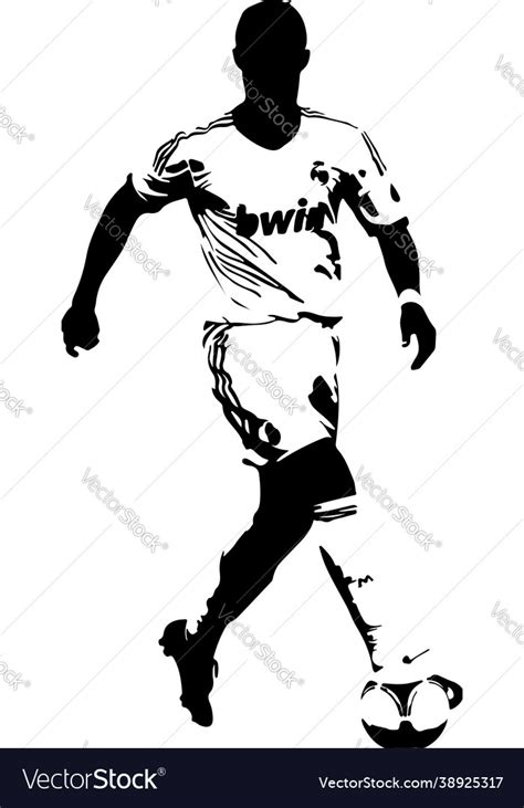 Cristiano ronaldo silhouette Royalty Free Vector Image