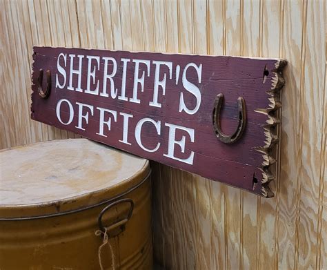 Sheriff's Office Rustic Carved Wood Sign Western décor | Etsy