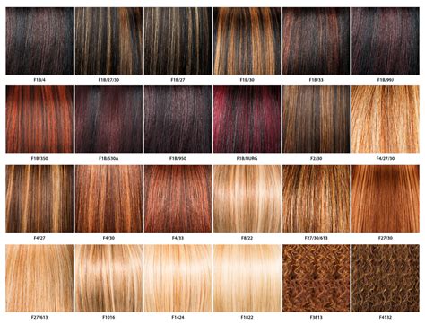 Weave Hair Color Chart