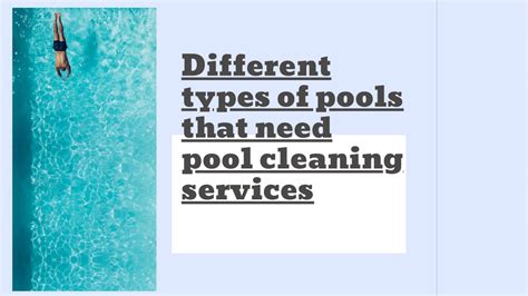 Different types of pools that need pool cleaning services by First Rate ...