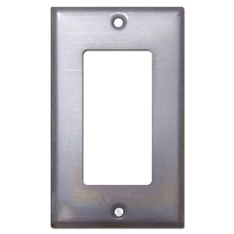 1 Rocker Light Switch Cover - Raw Steel Paintable | Kyle Switch Plates