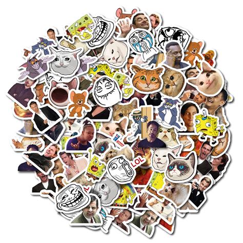 Buy [60Pcs No Repeat] Meme Stickers, Meme Sticker Pack, Waterproof ...