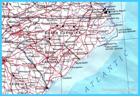 Map of Greensboro North Carolina - TravelsMaps.Com