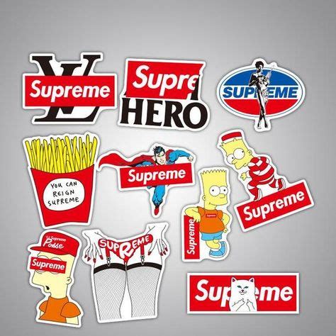 Supreme 50pcs Stickers Pack For Laptop (With images) | Supreme sticker, Logo sticker, Stickers