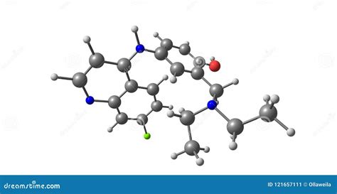 Amodiaquine Molecular Structure Isolated On White Royalty-Free Illustration | CartoonDealer.com ...