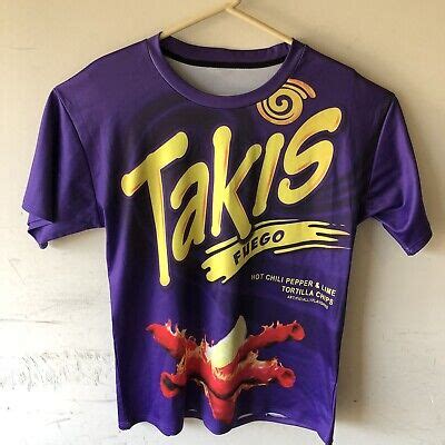 Takis Fuego Chips 3d Junk Food T-Shirt XL Tee Purple ALL OVER Print 2-Sided | eBay