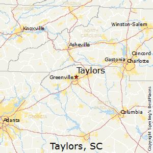 Taylors South Carolina Map - Alexia Lorraine