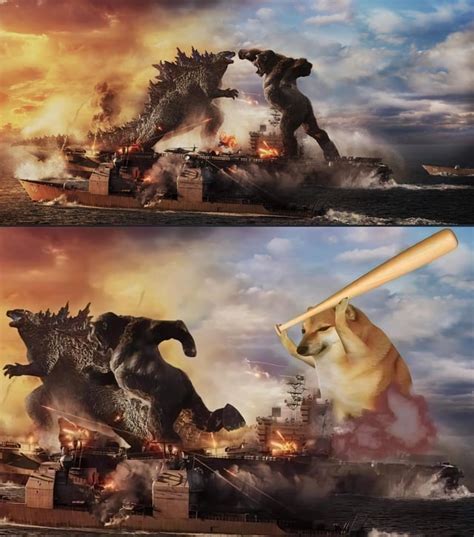 Godzilla vs. Kong vs. Doge *Bonk* Meme Template Blank HQ : r ...