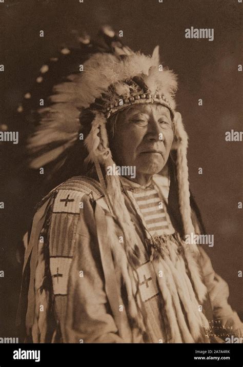 Vintage native American red skinned indian portrait from the old ...