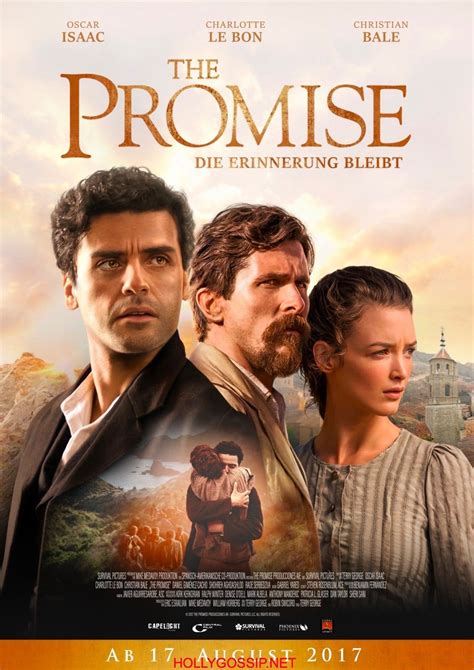 The Promise german movie poster starring Oscar IsaacCharlotte Le BOn and Christian Bale http ...