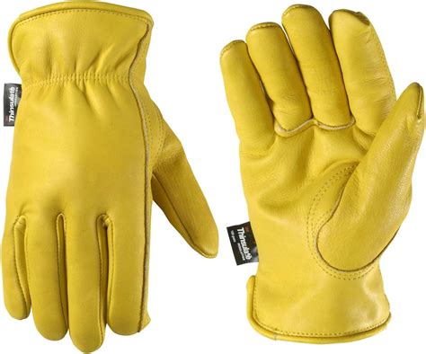 Wells Lamont Leather Work Gloves, Insulated Grain Cowhide, Large (1108L ...