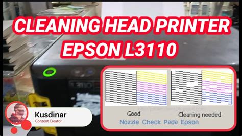 Head Cleaning Printer Epson L3110 di Windows 10 - YouTube