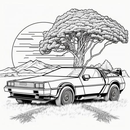 Delorean. Cars Coloring Page, Back To The Future, Coloring Page ...