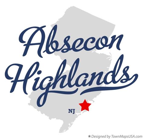 Map of Absecon Highlands, NJ, New Jersey