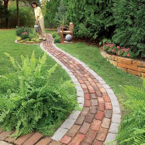 Love this | Brick garden, Backyard landscaping, Garden pathway