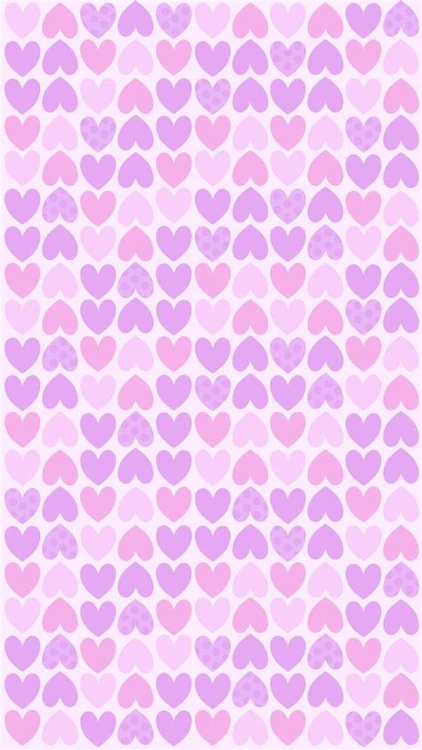 Purple and Pink Hearts Wallpaper