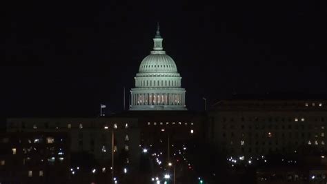 Timelapse Of Aerial View Of Congress Capitol Dome And Washington DC ...