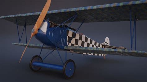 Fokker D VII biplane game-ready asset free VR / AR / low-poly 3D model rigged | CGTrader