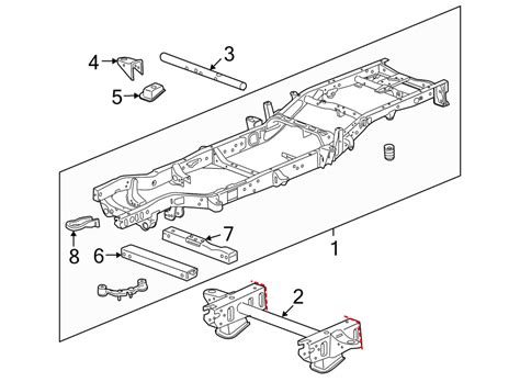 GMC Sierra 1500 Transmission Crossmember. 2WD, 1/2 TON, rear. 2WD, 6 ...