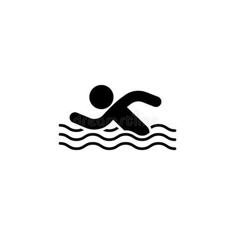 A Simple Drawing of a Man Swimming Stock Vector - Illustration of ...