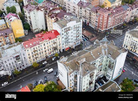 Aerial view of streets in downtown Kyiv, Ukraine Stock Photo - Alamy