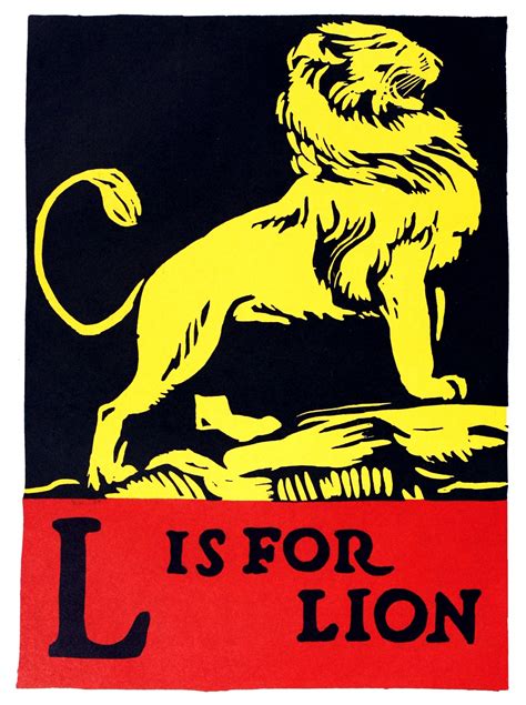 L Is For Lion ABC 1923 Free Stock Photo - Public Domain Pictures