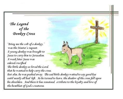 Legend of the Donkey Cross | Love it | Pinterest | Donkey, Easter and Sunday school