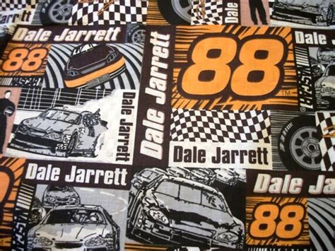 Race Car Fabric Dale Jarrett Car No. 88 NASCAR by the Yard by Rs4U