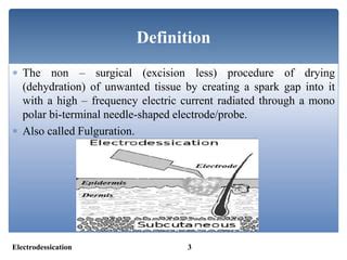 Electrodessication Bio Medical Instrumentation | PPT