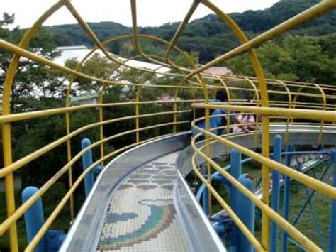 An amazingly cool slide with rollers to reduce friction. Japanese parks and playgrounds are ...