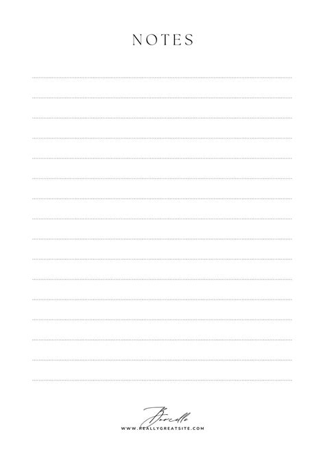 Notepad Page Template