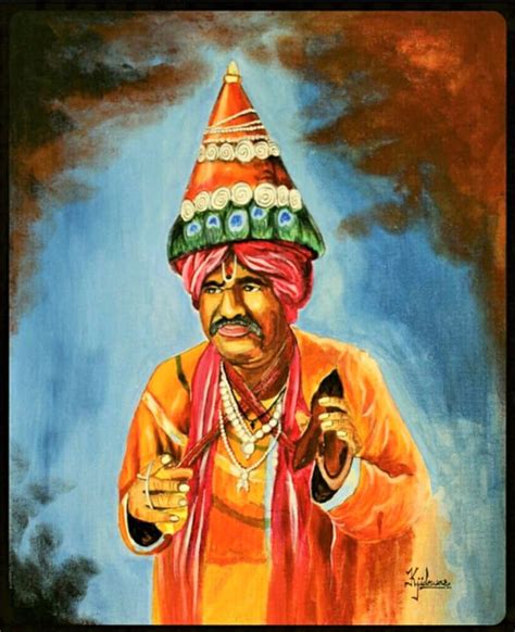 Buy Marathi / Maharashtrian Culture- Vasudeo Handmade Painting by ...