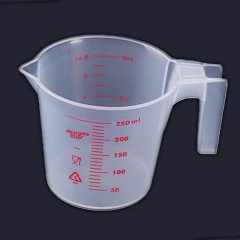 250ml Transparent Plastic Liquid Measuring Cup With Handle Kitchen Measure Tool-in Measuring ...