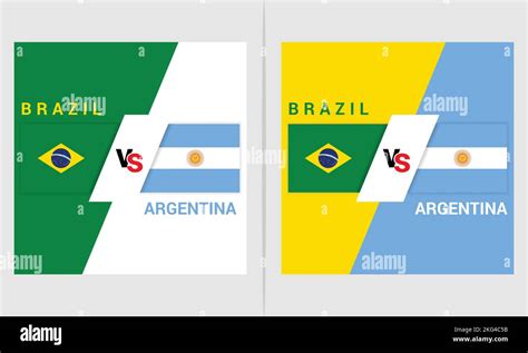 Football World Cup 2022 Brazil Vs Argentina Flag Social Media Poster ...