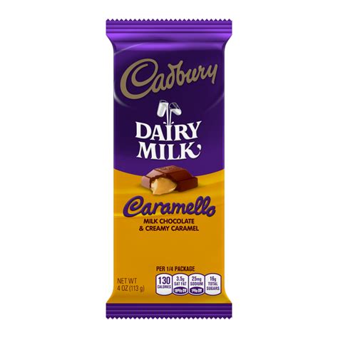 CADBURY DAIRY MILK CARAMELLO Caramel and Milk Chocolate Candy Bar, 4 oz