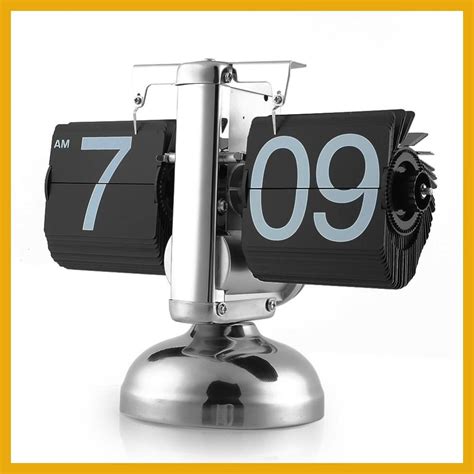 Flip Clock Retro Scale Digital Stand Auto Flip Desk Table Clock Reloj ...