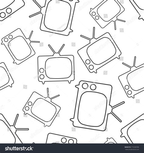 Tv Icon Line Style Seamless Pattern Stock Vector (Royalty Free) 773200780 | Shutterstock