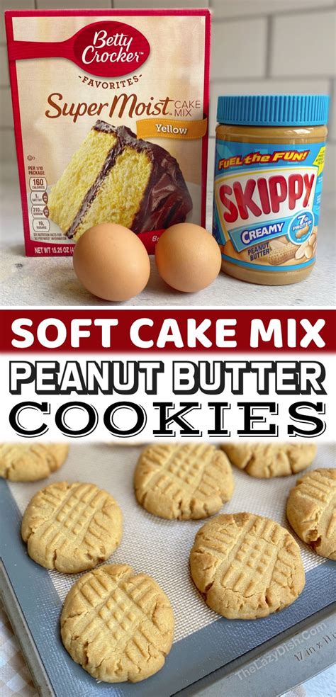 Soft & Chewy Peanut Butter Cookies (Made with Cake Mix!)