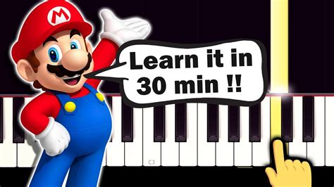 Super Mario Theme song - EASY Piano tutorial - YouTube