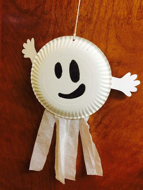 Paper plate ghost | Crafts, Paper plates, Halloween