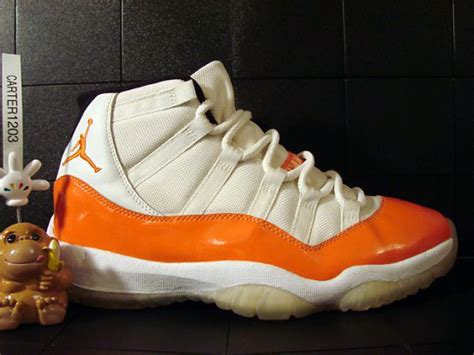 Air Jordan XI: Unreleased Orange/White Sample - Air Jordans, Release ...