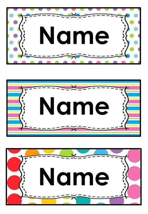 Editable Name Labels | Name cards, Card template, Name labels