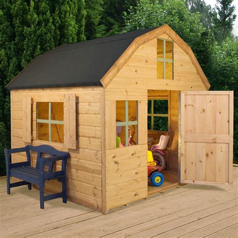 Kids Dutch Barn Style Wooden Playhouse - Mercia Garden Products ...