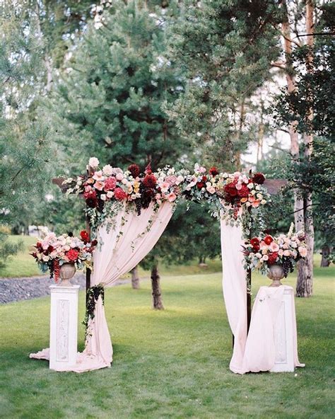 Fabric draped wedding arch | wedding arch with fabric draping