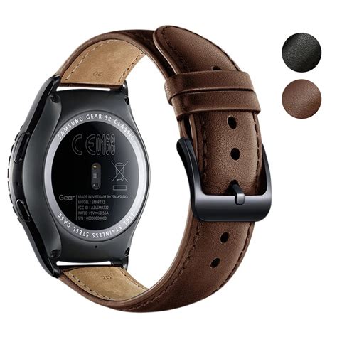 20mm Watch Bands Genuine Leather Strap For Samsung Gear S2 Classic ...