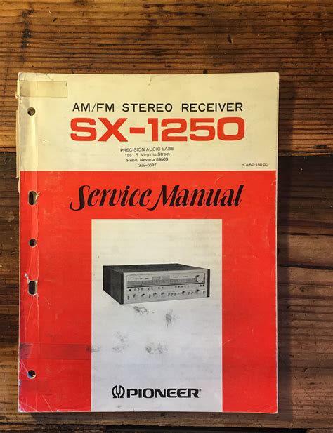 Pioneer Service Manuals – Vintage Audio Store - Vintage Service Manuals, Stereo Brochures and Parts